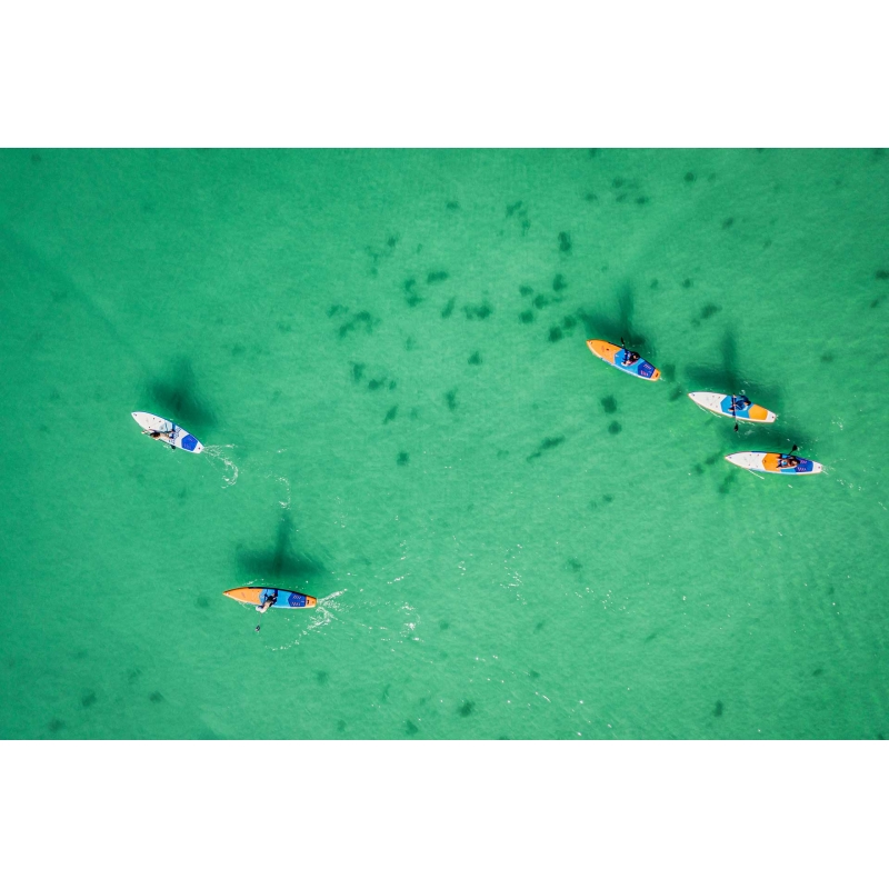 Stand-Up-Paddling – Eine entspannte Fahrt entlang der Halbinsel, mindestens 3 Personen mit einem Instruktor.